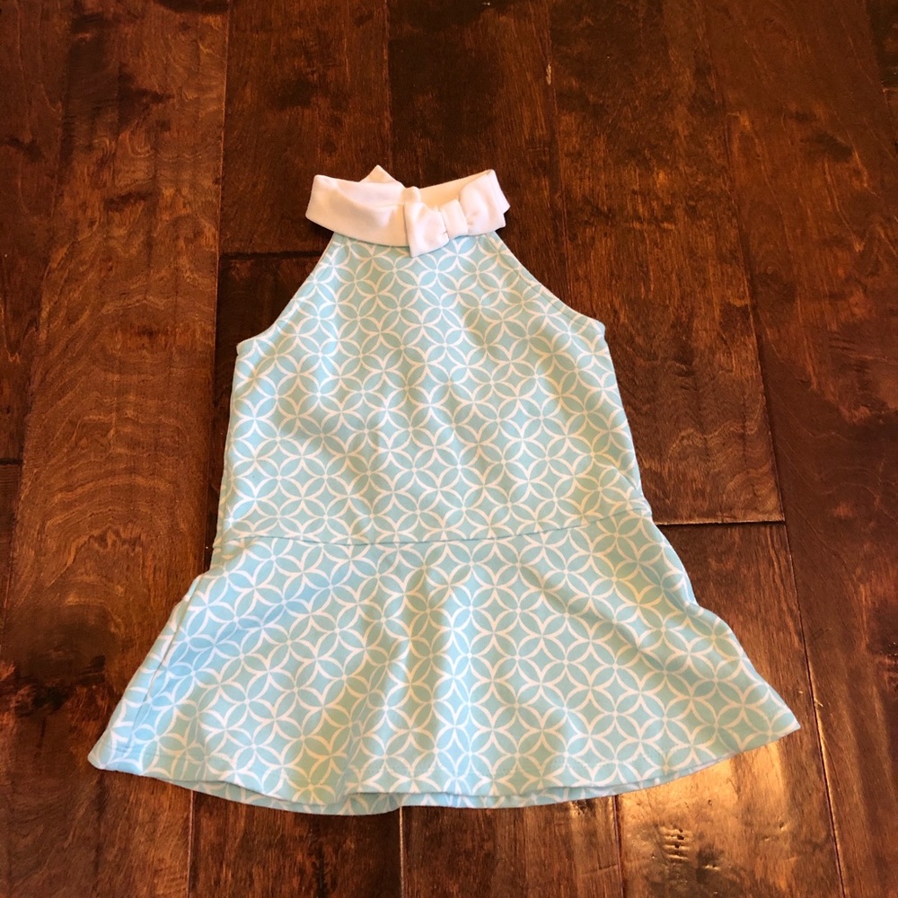 Janie and Jack blue and white dress